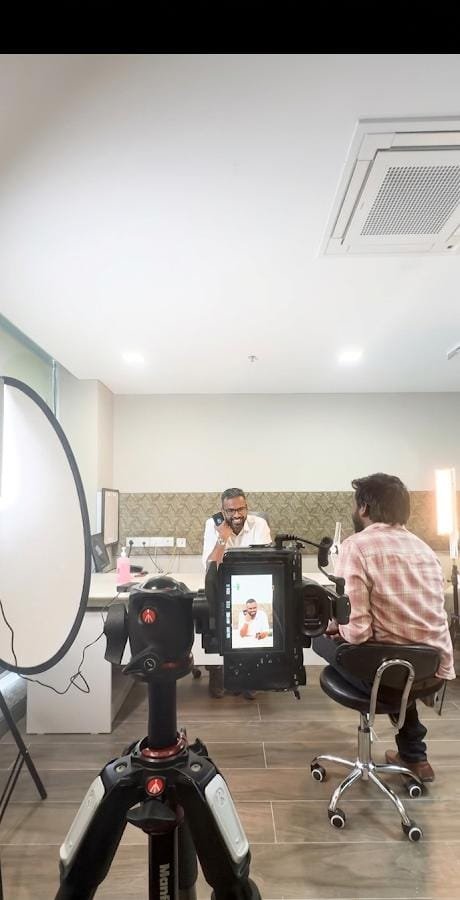 Team members on a real brand shoot
